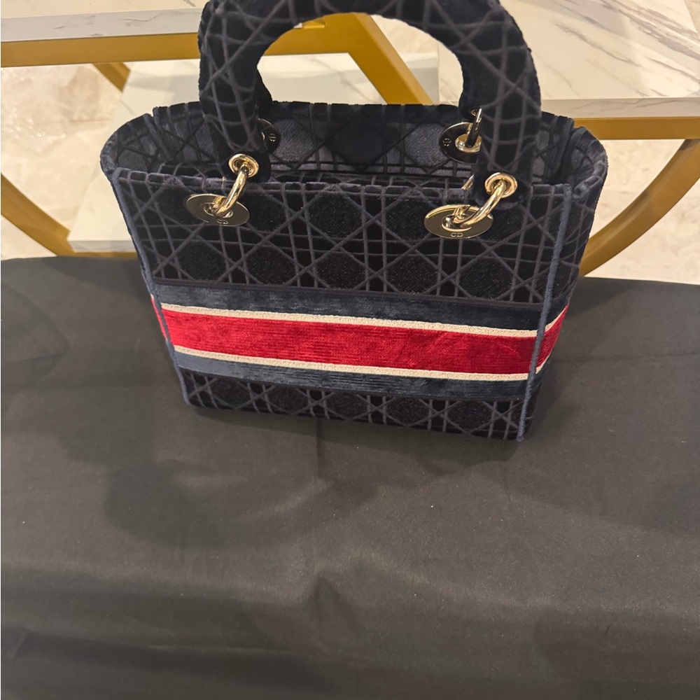 Christian Dior Navy and Red Satchel - Picture 3 of 3